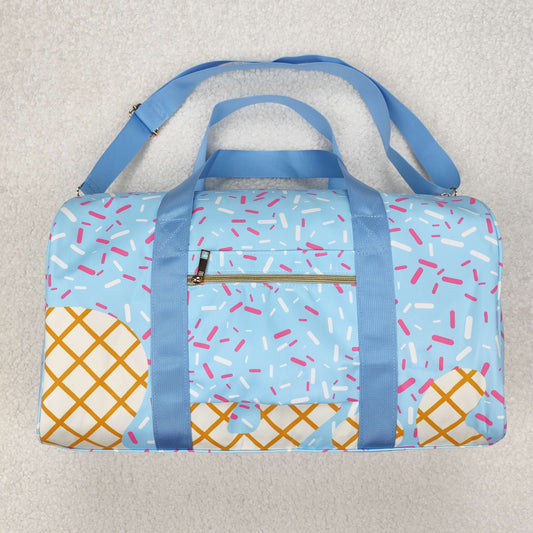 BA0286 Blue Candy Print Gym Bag Overnight Bags