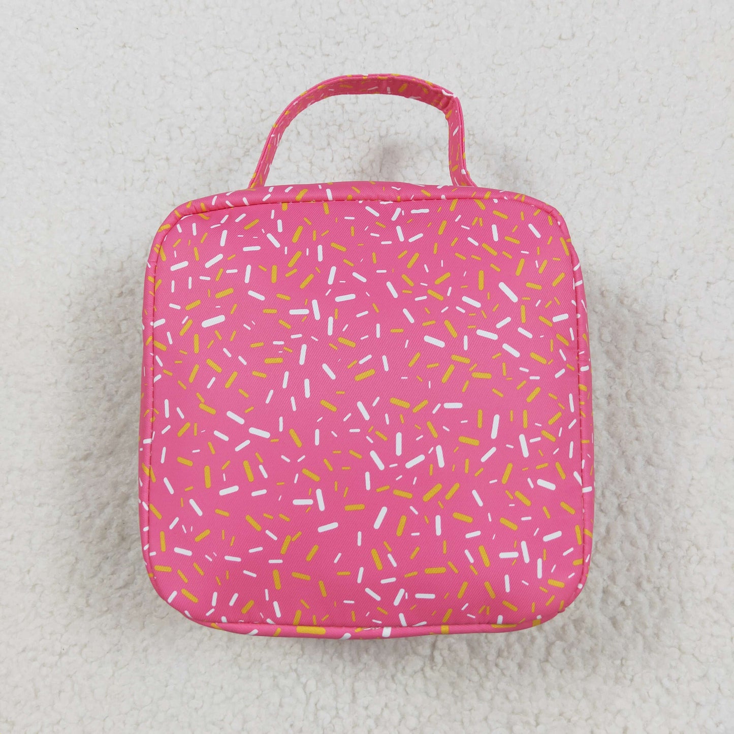 BA0299  Sprinkles Pink Print Lunch Boxes Picnic Thermal Bags