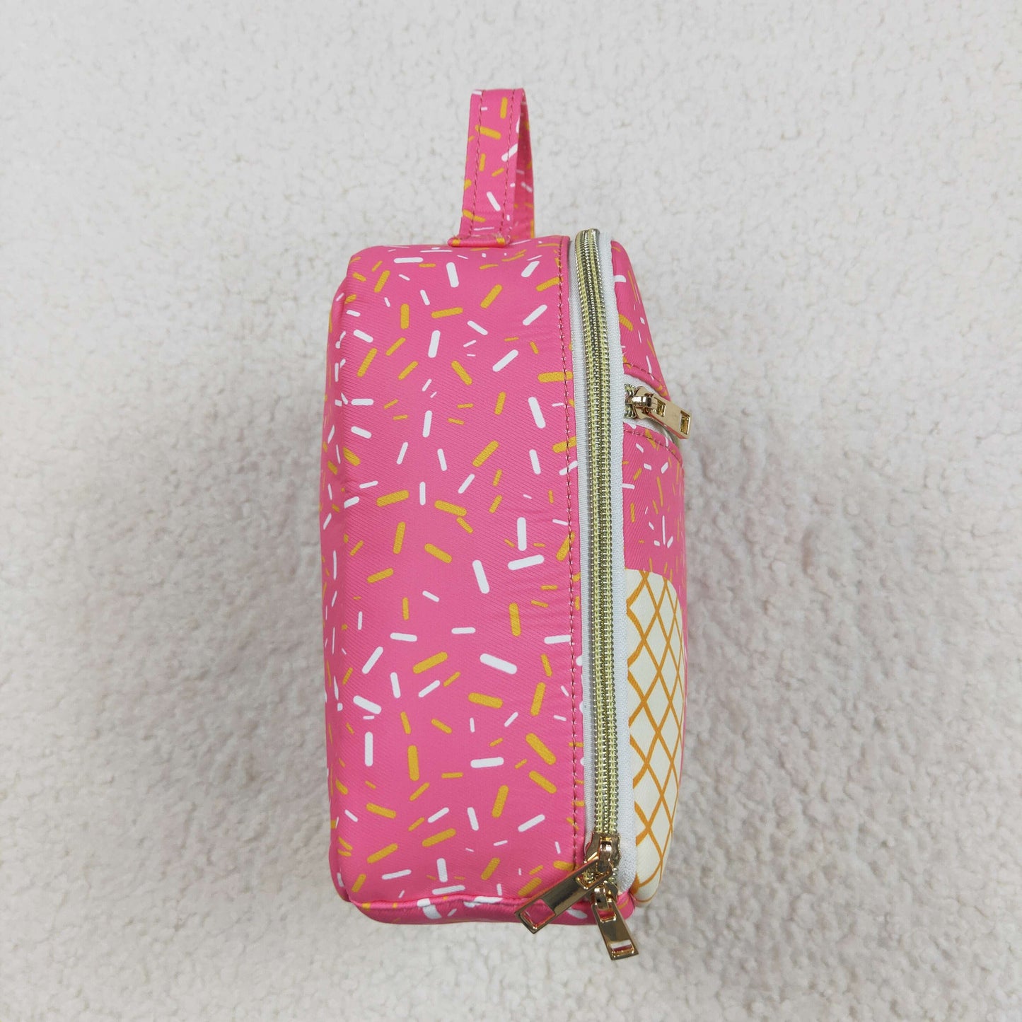 BA0299  Sprinkles Pink Print Lunch Boxes Picnic Thermal Bags