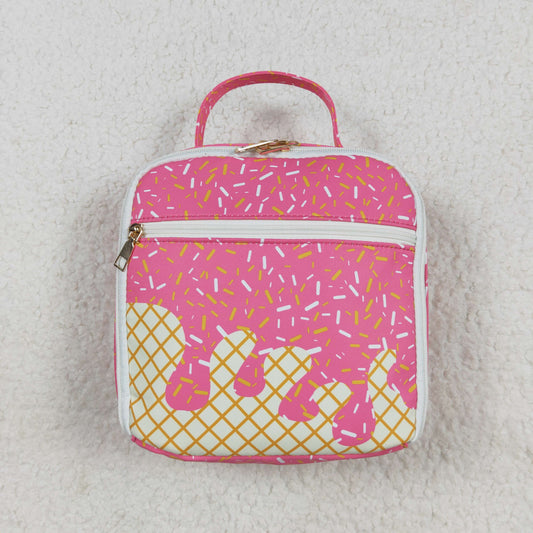BA0299  Sprinkles Pink Print Lunch Boxes Picnic Thermal Bags