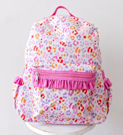 (Pre-order) BA0307 Pink Leopard Print Backpack Girls Bags