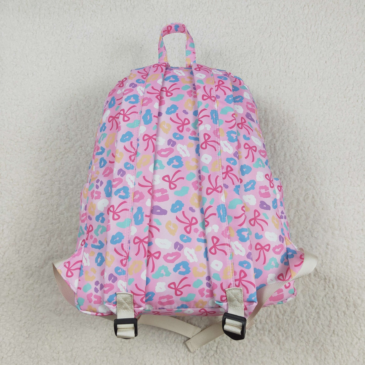 USA-Shop BA0319  Colorful Leopard Bows Print Backpack Girls Bags