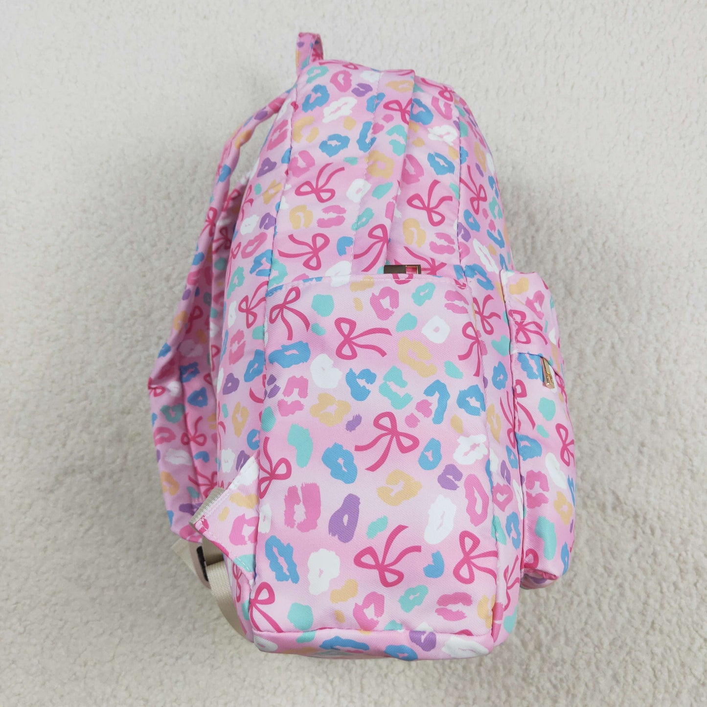 USA-Shop BA0319  Colorful Leopard Bows Print Backpack Girls Bags