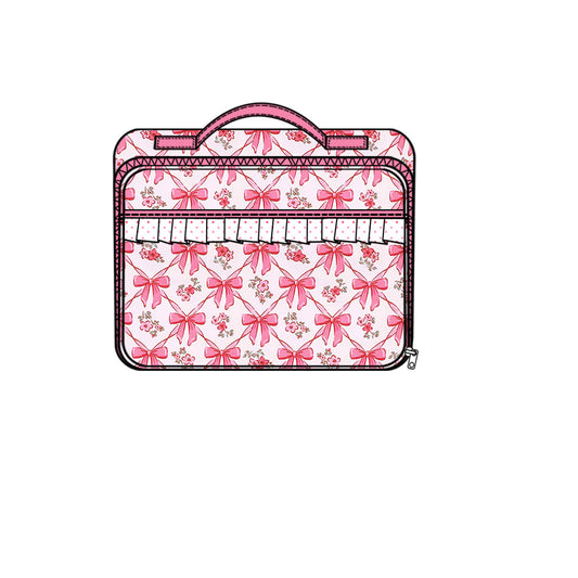 (Pre-order)BA0326 Pink Bows Small Flowers Print Lunch Boxes Picnic Thermal Bags