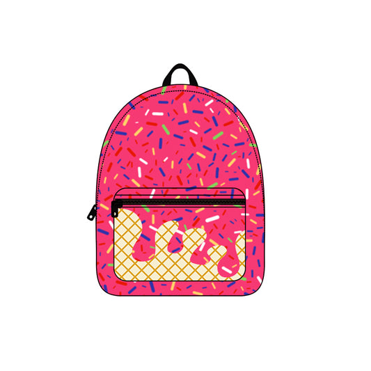 (Pre-order) BA0336 Hot Pink Sprinkles Print Backpack Kids Bags