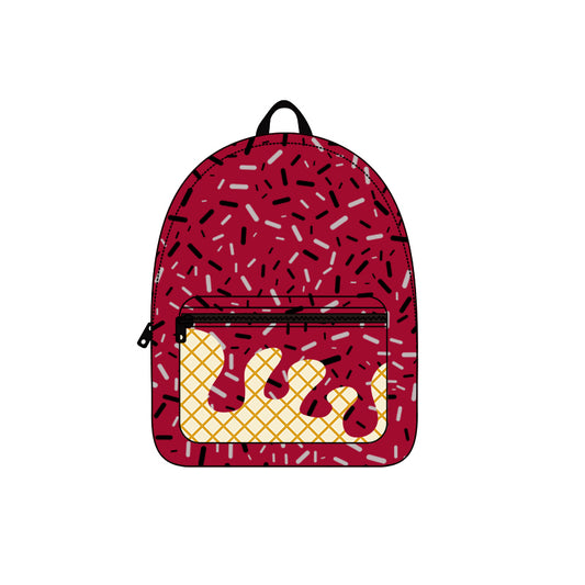 (Pre-order) BA0338 Wine Sprinkles Print Backpack Kids Bags
