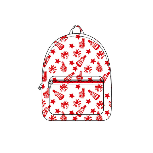 (Pre-order) BA0348 Team's Cheer Red Print Backpack Girls Bags