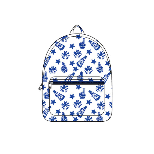 (Pre-order) BA0349 Team's Cheer Blue Print Backpack Girls Bags