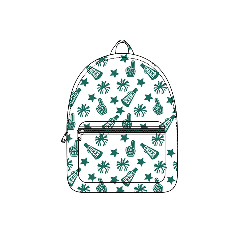 (Pre-order) BA0350 Team's Cheer Green Print Backpack Girls Bags