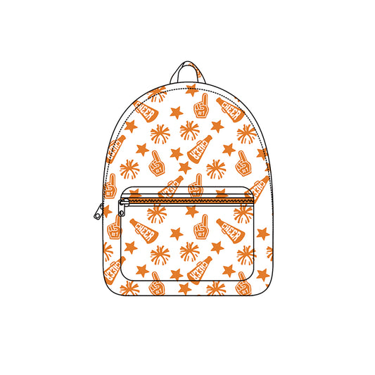 (Pre-order) BA0352 Team's Cheer Orange Print Backpack Girls Bags