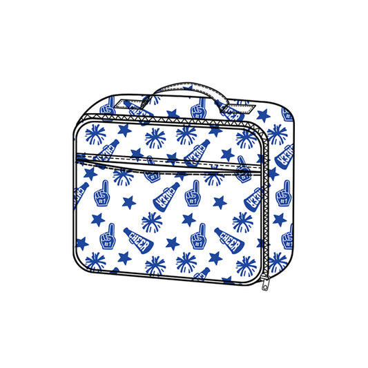 (Pre-order)BA0357 Team's Cheer Blue Print Lunch Boxes Girls Picnic Thermal Bags