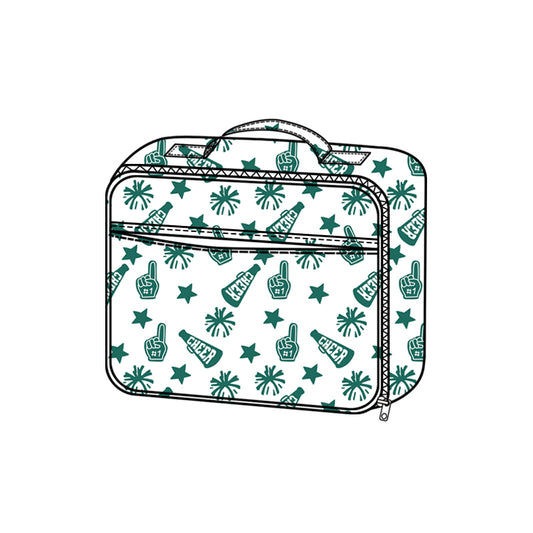 (Pre-order)BA0358 Team's Cheer Green Print Lunch Boxes Girls Picnic Thermal Bags
