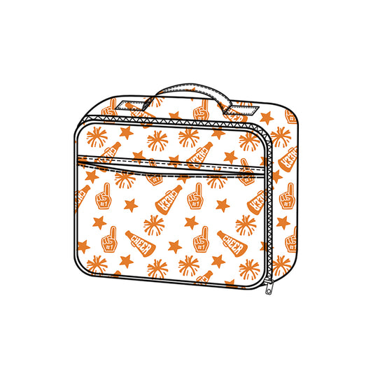 (Pre-order)BA0360 Team's Cheer Orange Print Lunch Boxes Girls Picnic Thermal Bags