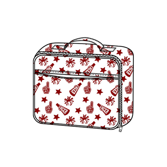 (Pre-order)BA0361 Team's Cheer Wine Print Lunch Boxes Girls Picnic Thermal Bags