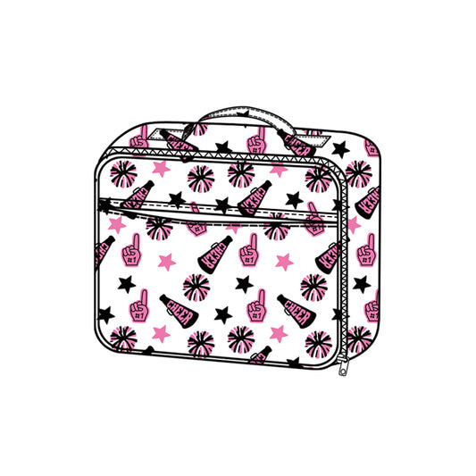 (Pre-order)BA0363 Team's Cheer Pink Print Lunch Boxes Girls Picnic Thermal Bags