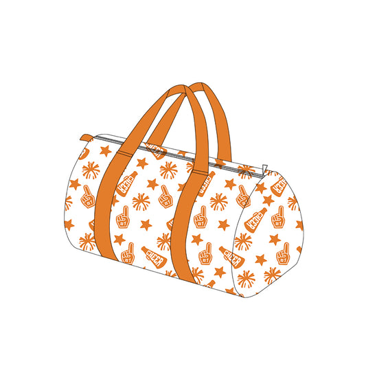 (Pre-order)BA0368  Team's Cheer Orange Print Girls Gym Bag Overnight Bags