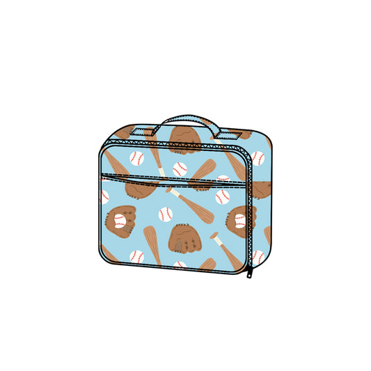 (Pre-order)BA0381 Baseball Blue Print Lunch Boxes Kids Picnic Thermal Bags