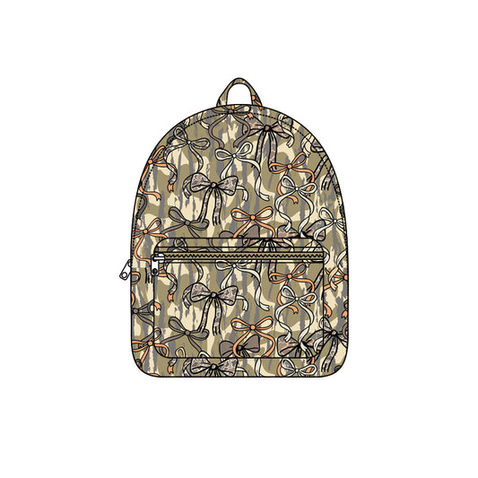 (Pre-order) BA0394 Bows Camo Print Backpack Girls Bags
