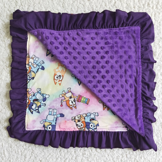 Purple cartoon dog blanket   BL0008