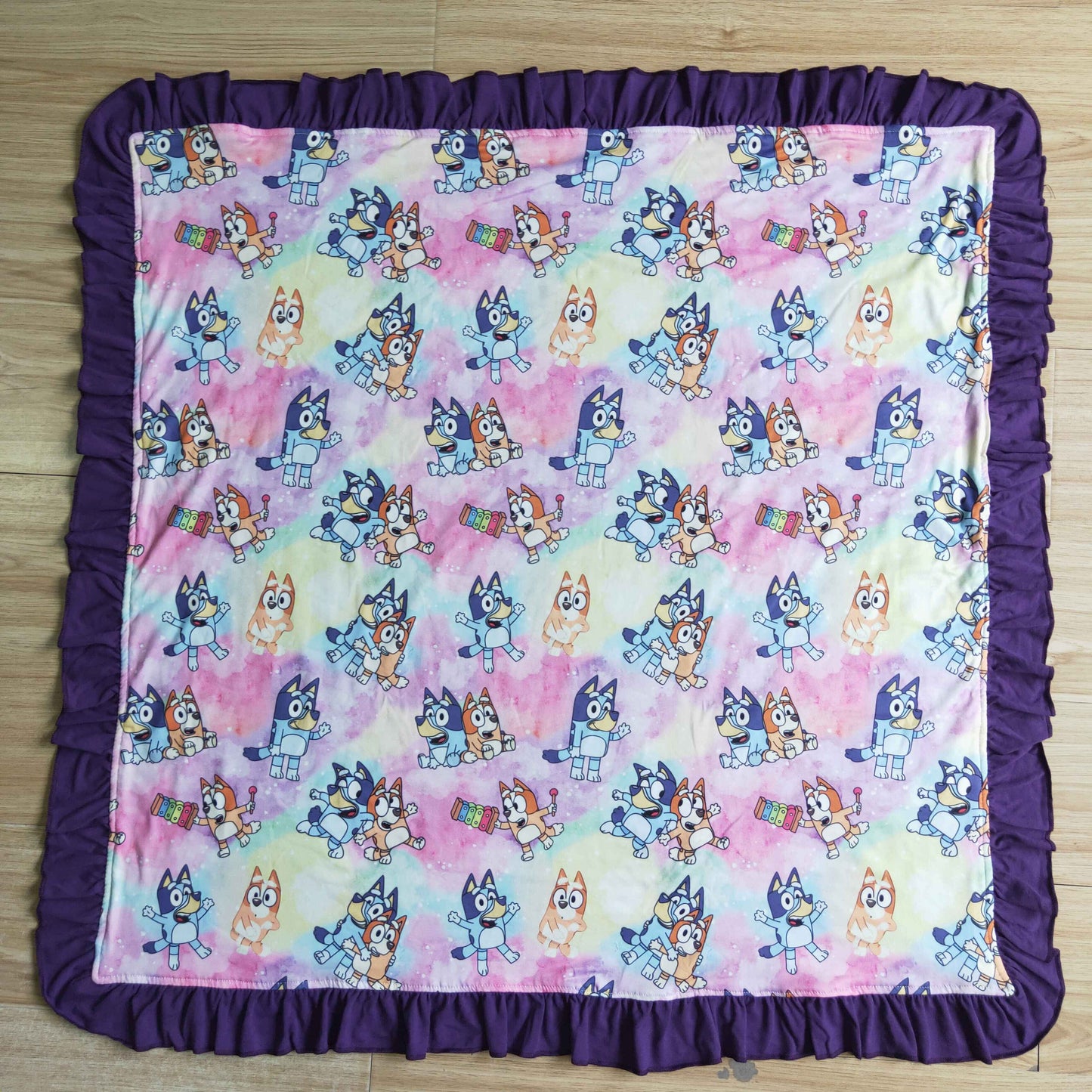 Purple cartoon dog blanket   BL0008