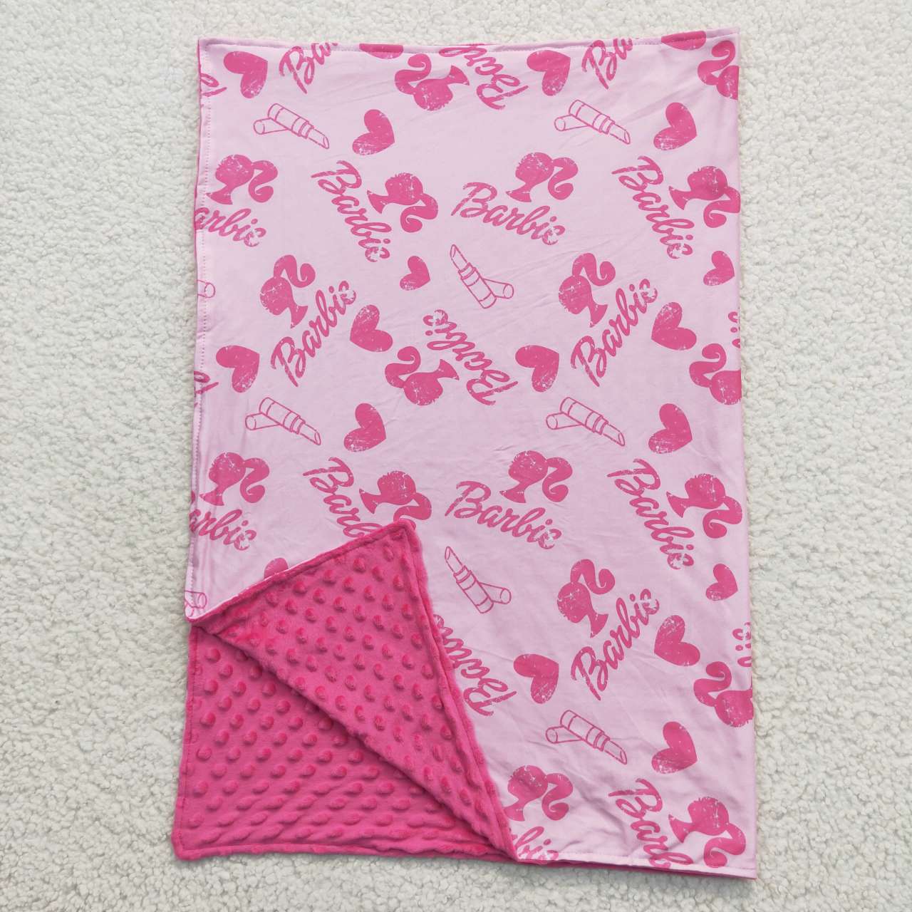 Girls pink BA print blanket BL0039