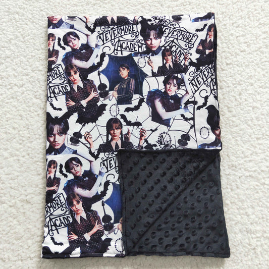 BL0051 Wednesday black movie print blanket