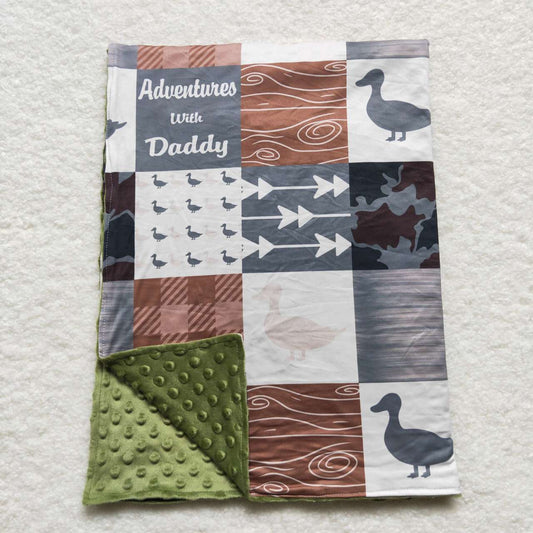 BL0061 Duck plaid hunting print baby blanket