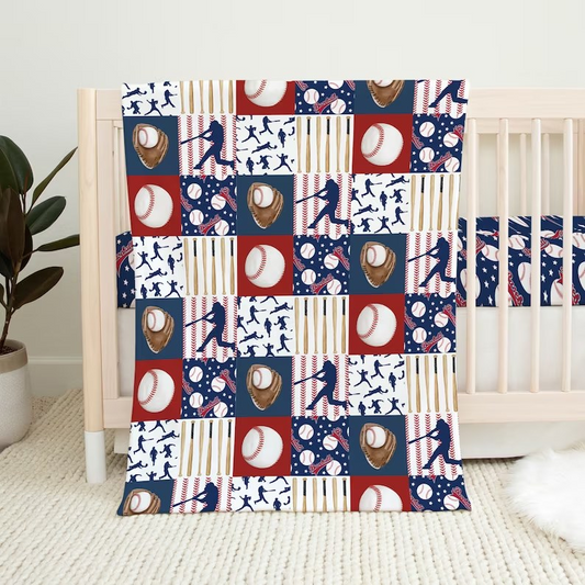 BL0063 Baseball print blanket