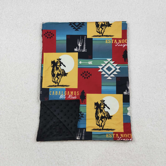 BL0078 Cowboy Aztec Print Kids Western Blanket