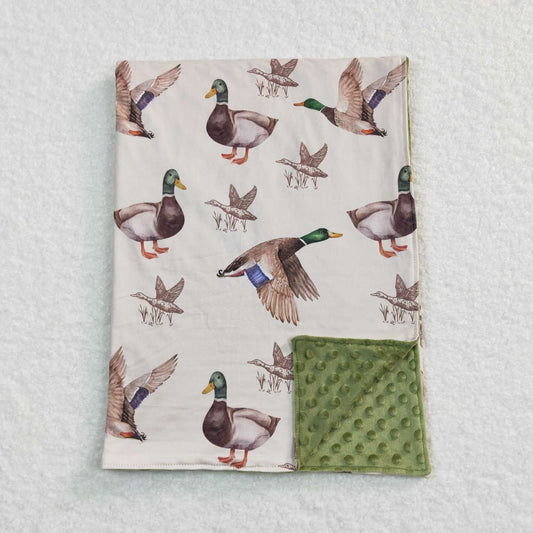 BL0081 Duck Hunting Print Baby Minky Blanket