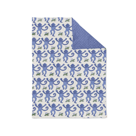 (Pre-order) BL0129 Blue Monkey Print Boys Blanket