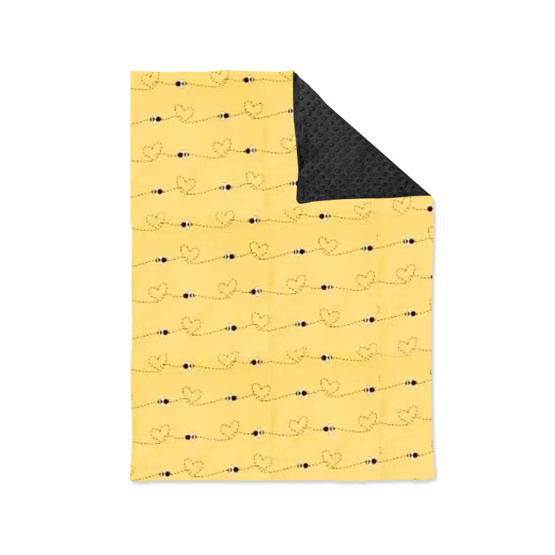 (Pre-order) BL0135 Bee Yellow Print Baby Girls Blanket