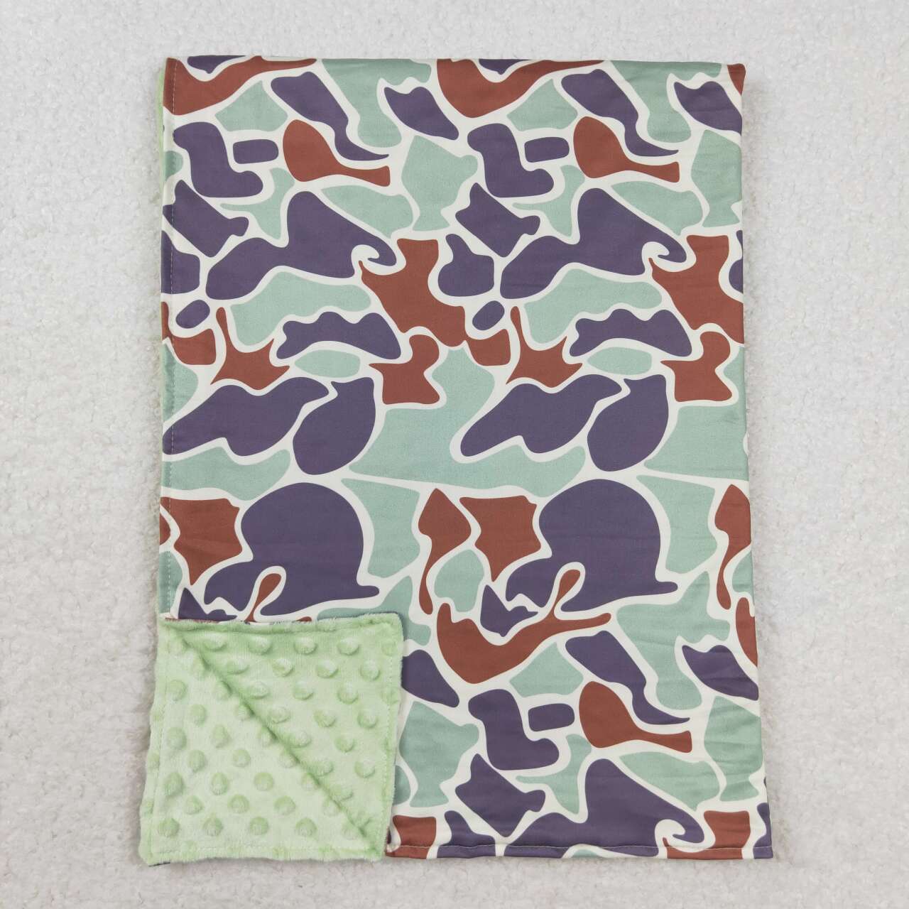 BL0144 Green Camo Print Baby Hunting Blanket