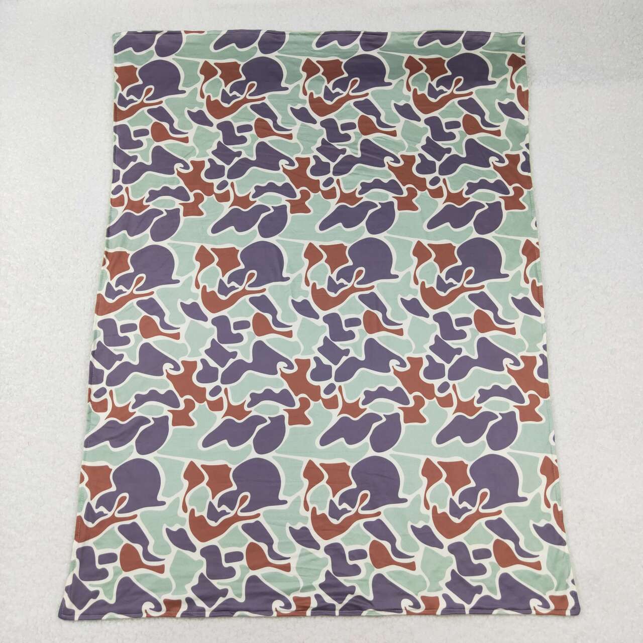 BL0144 Green Camo Print Baby Hunting Blanket