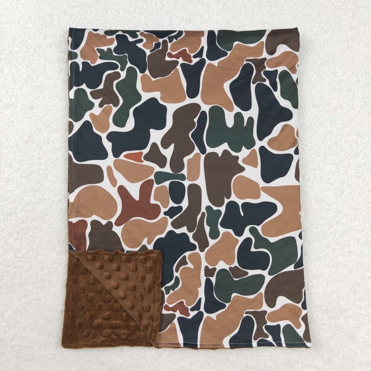 BL0146 Brown Camo Print Baby Hunting Blanket