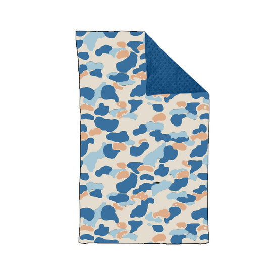 (Pre-order) BL0149 Blue Camo Print Baby Boys Blanket