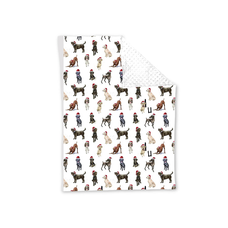 (Pre-order) BL0176 Dog Print Baby Christmas Blanket