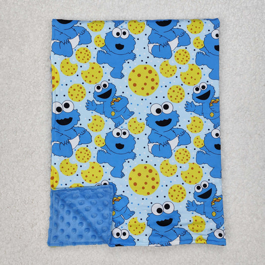 BL0195 Cartoon Street Cookie Blue Print Baby Blanket