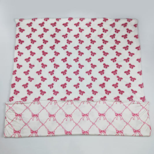 USA-Shop BL0209 Pink Bows Fur Baby Blanket
