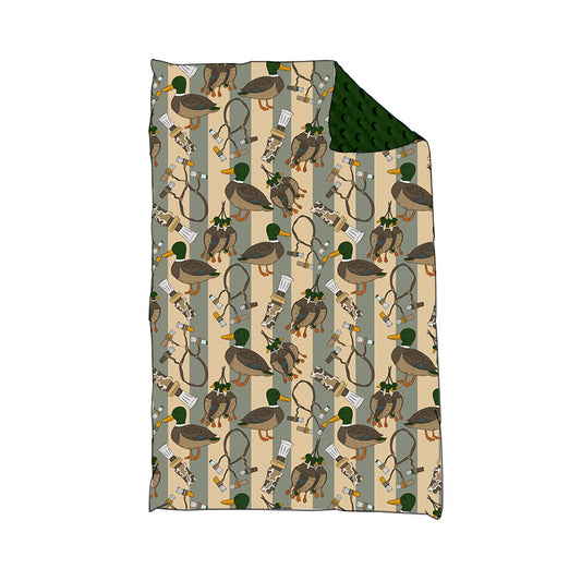(Pre-order) BL0211 Duck Call Camo Print Baby Hunting Fall Blanket