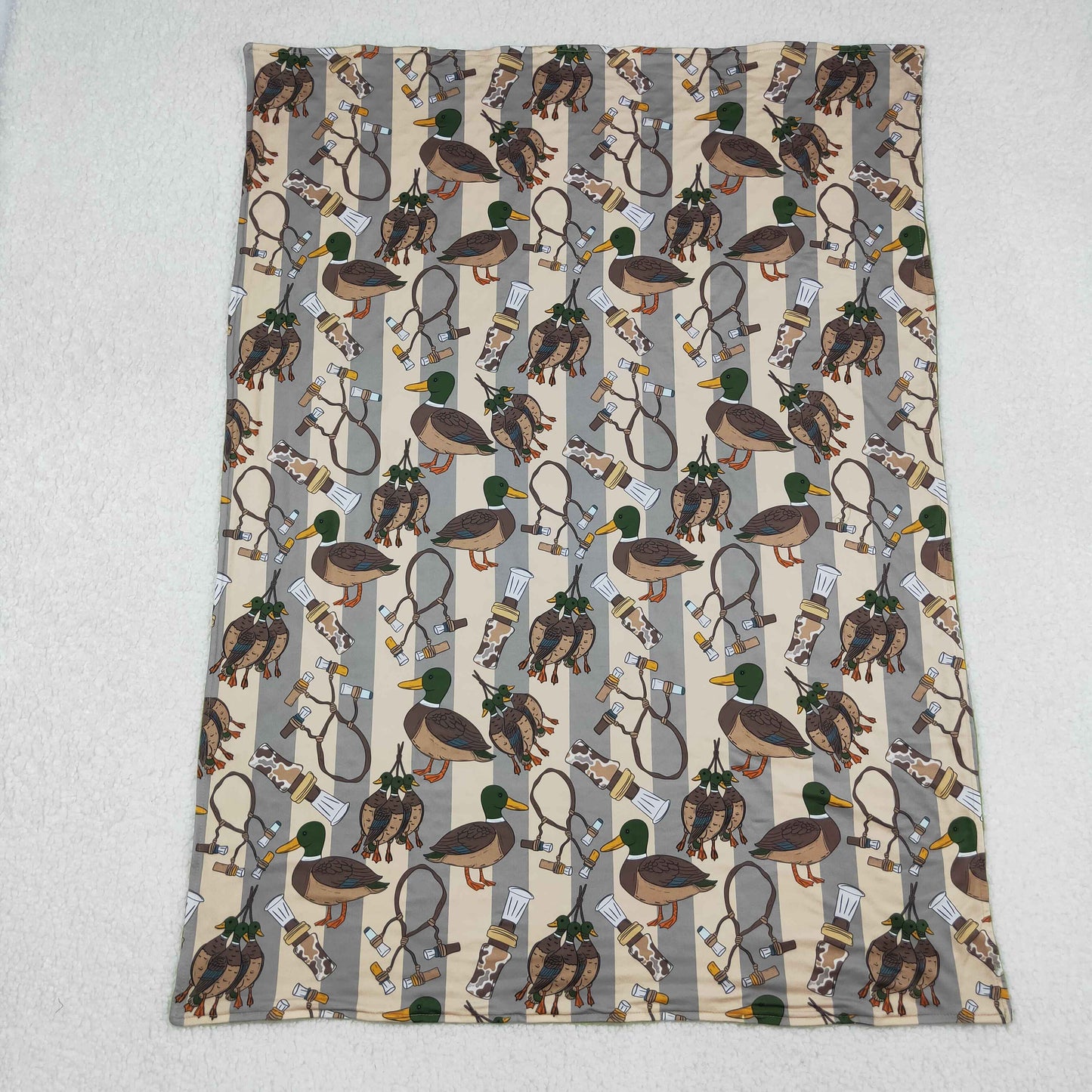 BL0211 Duck Call Camo Print Baby Hunting Fall Blanket
