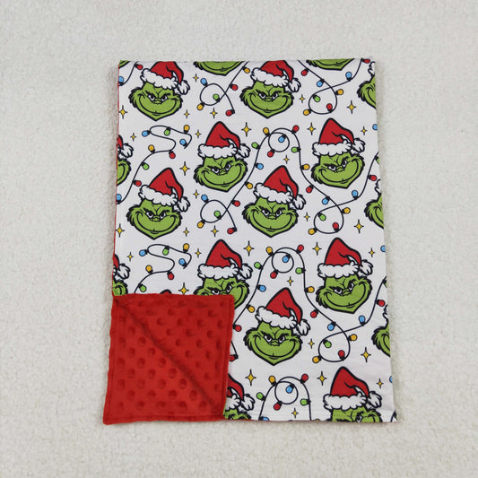 BL0222 Green Frog Lights Print Baby Christmas Blanket
