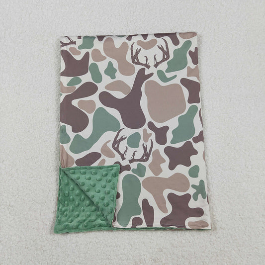 BL0226 Green Camo Print Baby Hunting Blanket