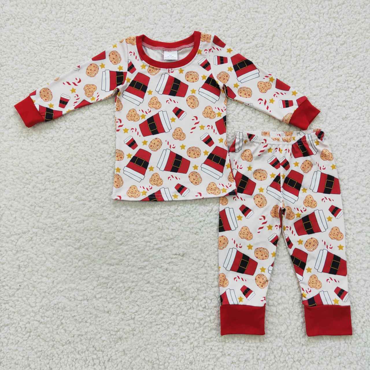 BLP0242 Kids Christmas santa cups print pajamas