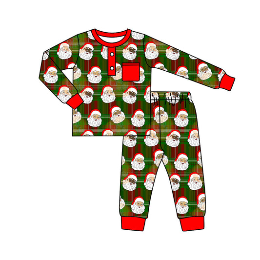 (Pre-order)BLP0364 Santa Boys Christmas Pajamas Clothes Set