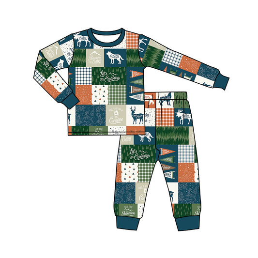 (Pre-order)BLP0369 Let's Go Hunting Boys Pajamas Clothes Set