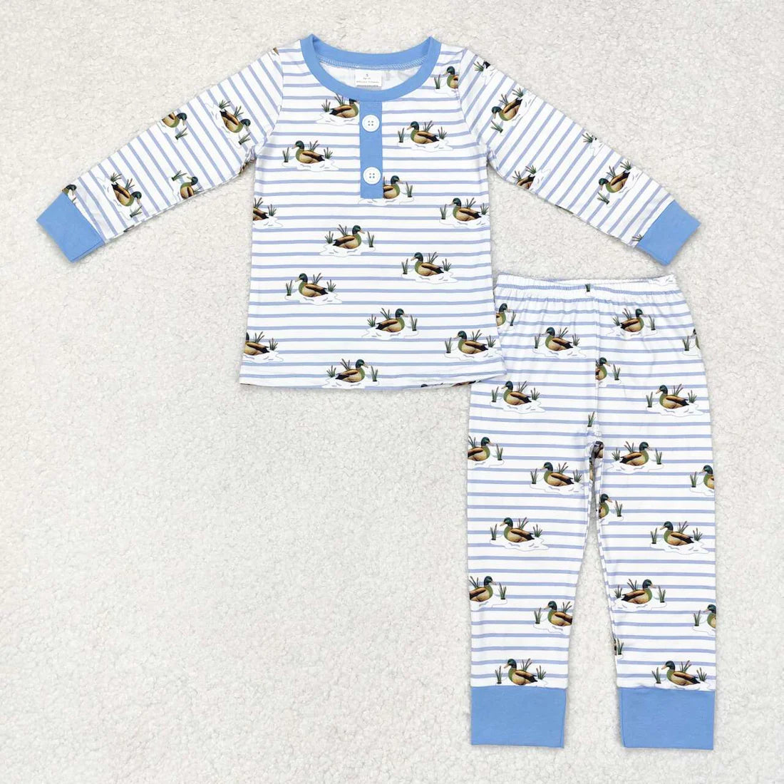 Duck Stripes Print Sibling Matching Pajamas Clothes