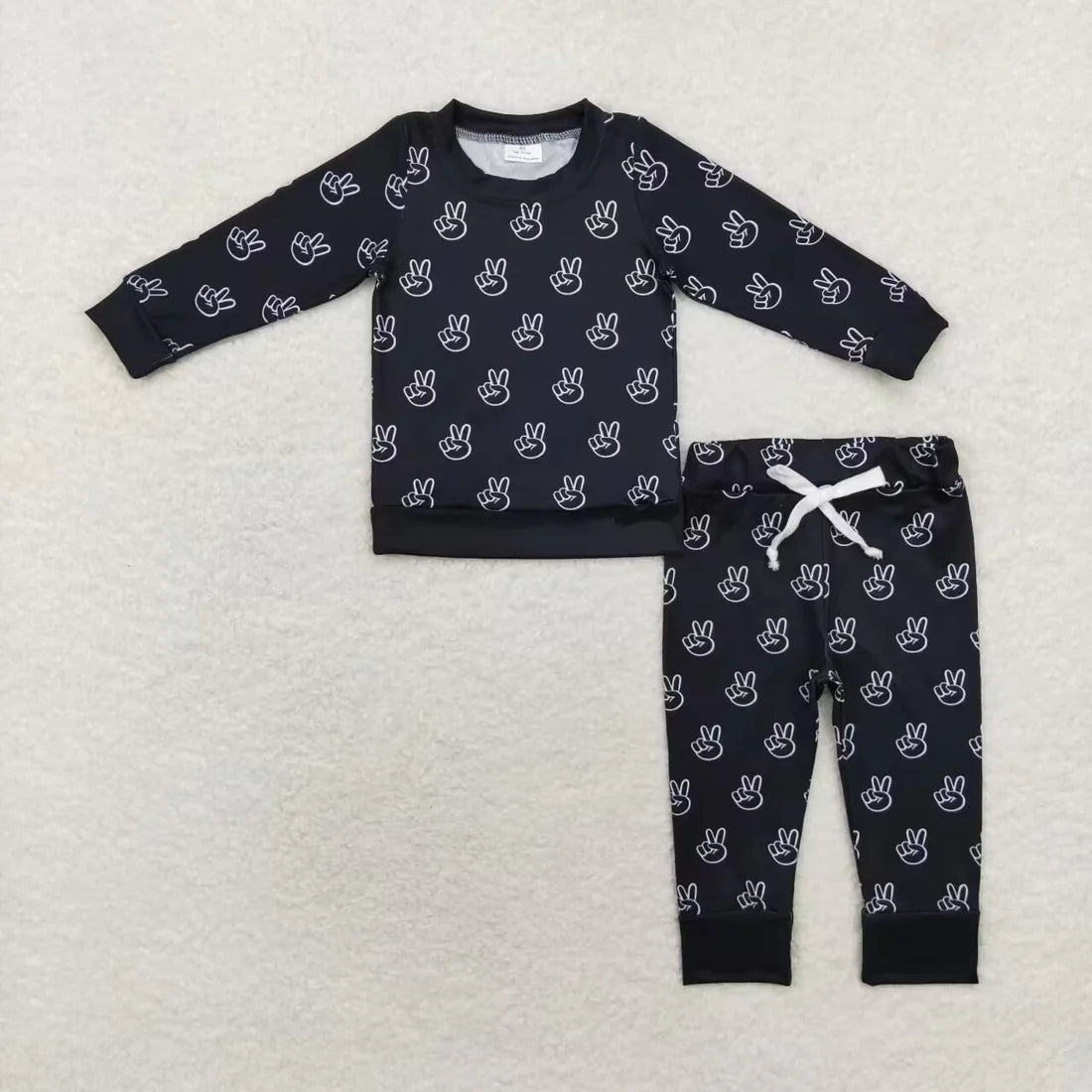 4 Colors Print Boys Fall Pajamas Clothes Set Brother Wear