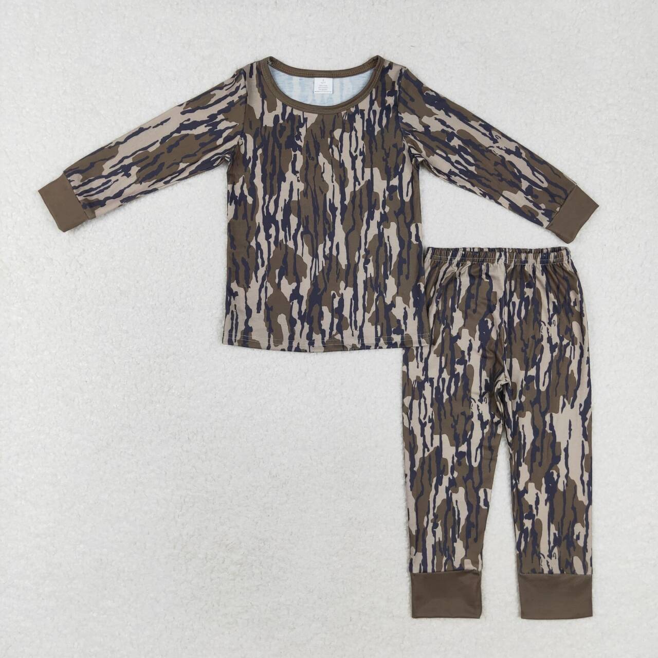 Camo Print Boys Fall Pajamas Outfits Brothers Wear