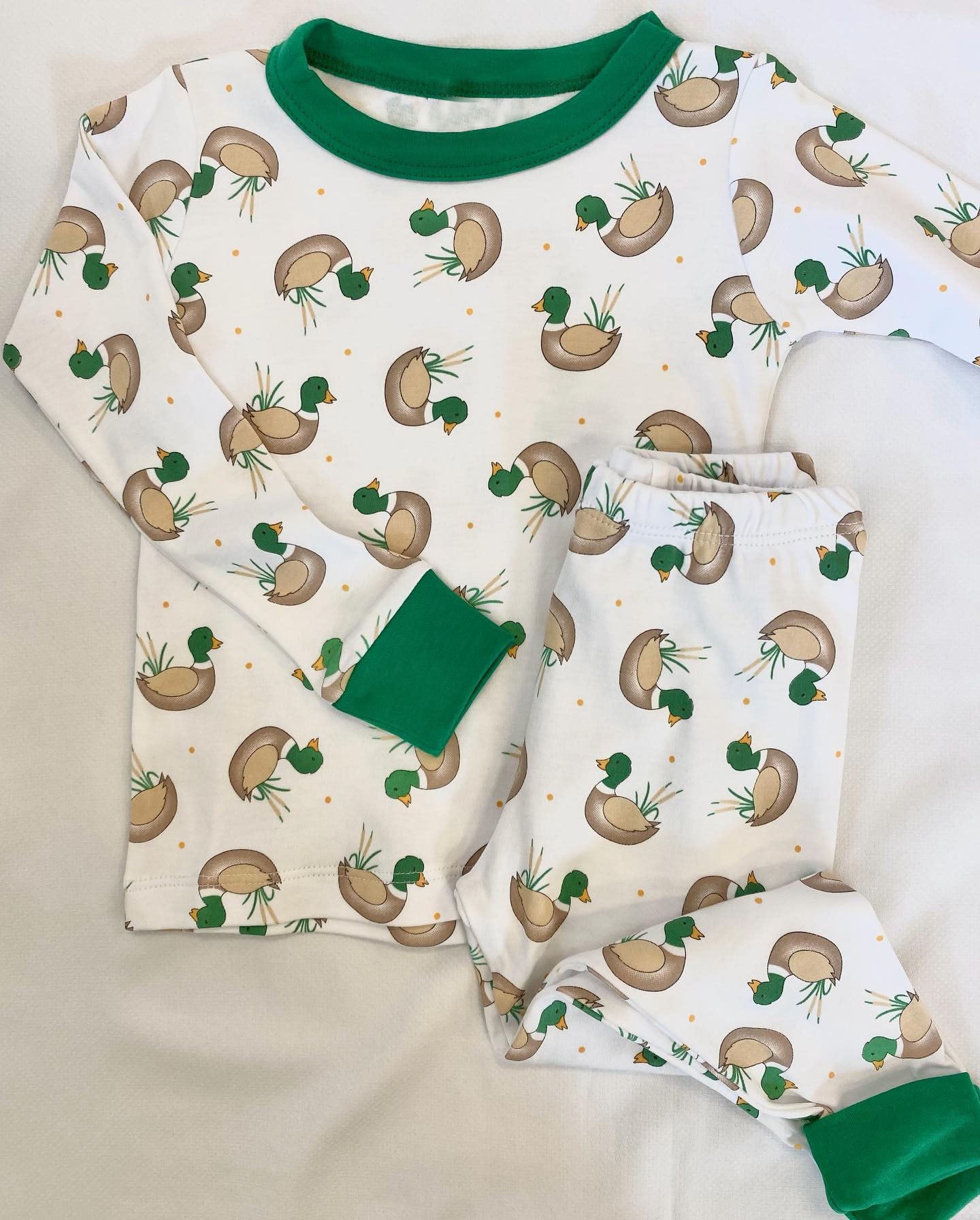 (Pre-order)BLP0739 Duck Print Boys Fall Pajamas Clothes Set